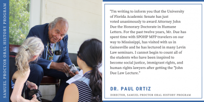 Civil Rights Attorney John Due Awarded an Honorary Doctorate in Humane ...