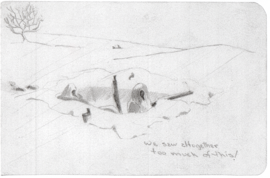 WWII Foxhole Sketch