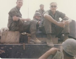 Stephen Dodd with fellow soldiers in Vietnam, donated to the Vietnam War Veterans archive.