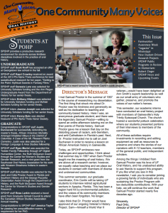 Click to read the The Samuel Proctor Oral History Program's Summer 2013 Newsletter
