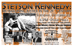"Stetson Kennedy: Re-Imagining Justice in the 21st Century" Event Poster