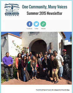 Image of the May 2015 newsletter