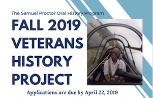 FALL 2019 VETERANS HISTORY INTERNSHIP