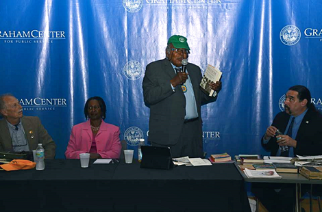 John Due discussing his book, “Freedom in the Family,” on the Florida civil rights movement. Photo by Cornelius Clayton.